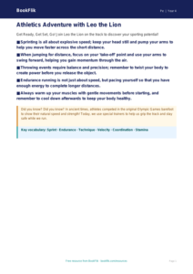 Free Athletics Poster for Year 4 Students | BookFlik