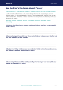Free Kindness Advent Template | Year 4 | HASS / Personal Development | BookFlik