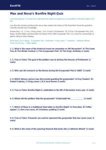 Bonfire Night Quiz for Year 4 | Australian Curriculum RE