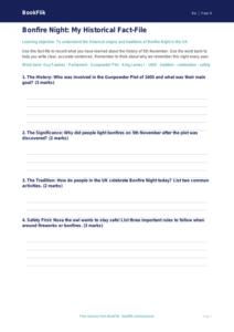 Bonfire Night History & Traditions | Year 4 RE Resources | BookFlik