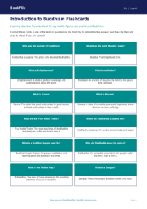 Buddhism Flashcards for Year 4 | Australian Curriculum | BookFlik