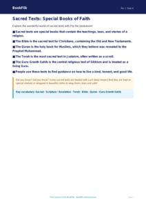 Sacred Texts Poster for Year 4 | Religious Education Resources | BookFlik