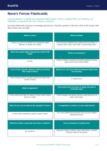 Free Forces Flashcards | Year 4 | Science | BookFlik