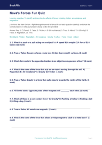 Free Forces Quiz | Year 4 | Science | BookFlik