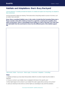 Free Habitats Drawing Sheet | Year 4 | Science | BookFlik