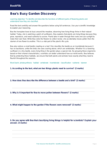 Science living things comprehension year 4 core