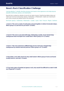 Science rocks activity sheet year 4 core