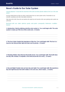 Free Space Writing Frame | Year 4 | Science | BookFlik