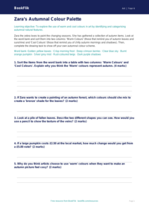 Free Autumn Art Activity Sheet for Class 4 Students | BookFlik