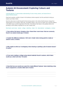 Free Autumn Art Assessment for Class 4 | BookFlik