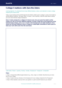 Free Collage Drawing Sheet | Class 4 | Art | BookFlik