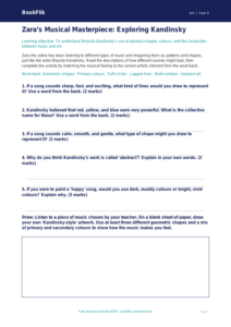 Free Kandinsky Activity Sheet | Class 4 | Art | BookFlik