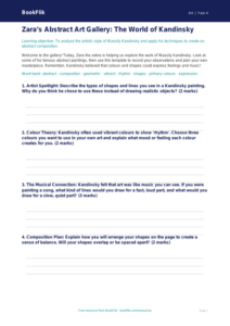 Free Kandinsky Art Template | Class 4 | Art Education | BookFlik