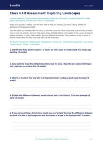 Free Landscapes Assessment | Class 4 | Art | BookFlik