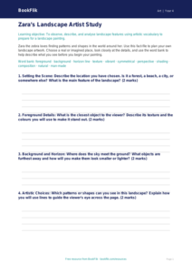 Free Landscapes Template | Class 4 | Art | BookFlik