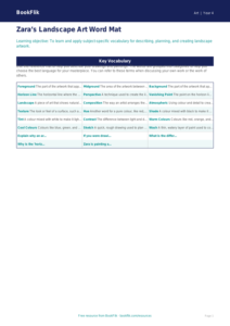 Free Landscapes Word Mat | Class 4 | Art | BookFlik
