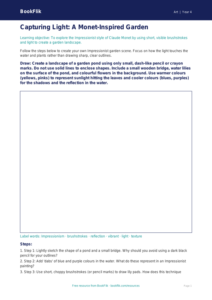 Art monet drawing sheet class 4 core