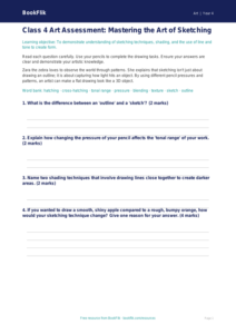 Free Sketching Assessment | Class 4 | Art | BookFlik