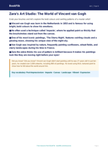 Free Vincent van Gogh Poster | Class 4 Art | BookFlik