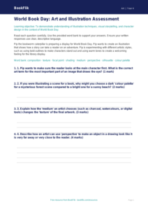 Free World Book Day Art Assessment for Class 4 | BookFlik