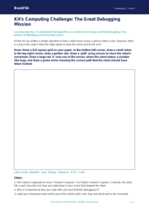 Free Debugging Drawing Sheet | Class 4 | Computing | BookFlik