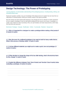 Free Prototyping Assessment | Class 4 | Design Technology | BookFlik