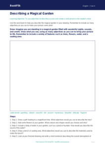 Free Adjectives Drawing Sheet for Class 4 Students | BookFlik
