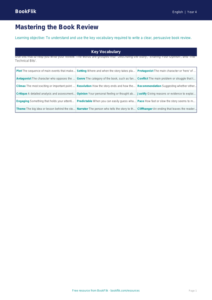 English book review word mat class 4 core