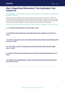 Free Explanation Texts Activity Sheet | Class 4 | English | BookFlik