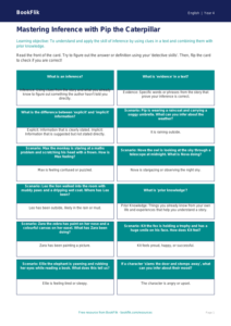 English inference flashcards class 4 core