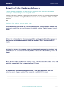 Free Inference Worksheet | Class 4 | English | BookFlik