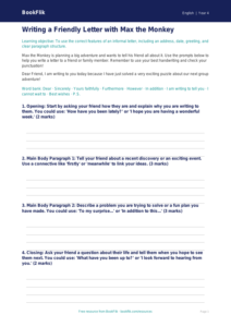 Free Letter Writing Writing Frame | Class 4 | English | BookFlik