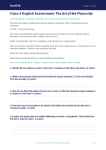 Free Playscripts Assessment | Class 4 | English | BookFlik