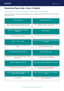 Free Playscripts Flashcards | Class 4 | English | BookFlik