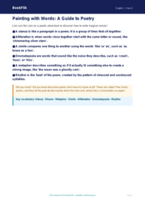 Free Poetry Poster | Class 4 English CBSE | BookFlik