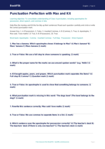 Free Punctuation Quiz | Class 4 | English | BookFlik