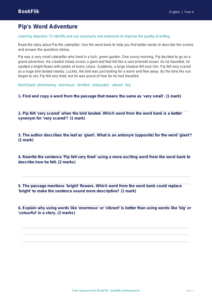 Free Vocabulary Track Sheet | Class 4 | English | BookFlik