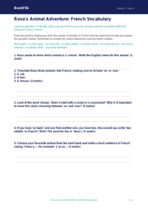 Free Animals Worksheet for Class 4 CBSE | BookFlik