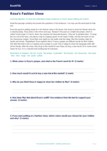 French Clothes Vocabulary | Class 4 | BookFlik