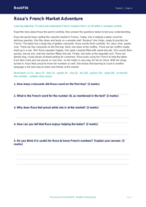 Free Numbers Comprehension in French for Class 4 | BookFlik
