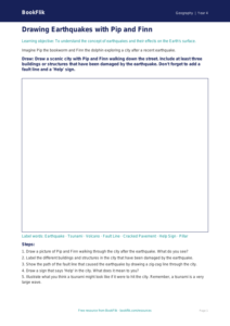 Free Earthquakes Drawing Sheet | Class 4 | Geography | BookFlik