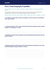 Free Map Skills Template | Class 4 | Geography | BookFlik