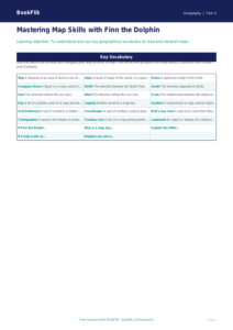 Free Map Skills Word Mat | Class 4 | Geography | BookFlik