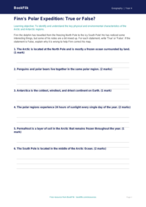 Free Polar Regions Activity Sheet | Class 4 | Geography | BookFlik