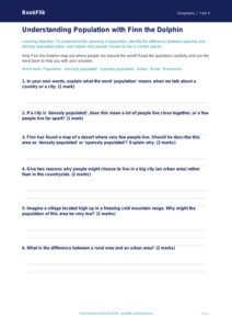 Geography population worksheet class 4 core