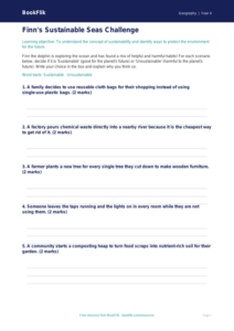 Free Sustainability Activity Sheet | Class 4 | Geography | BookFlik