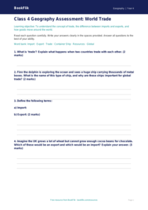 Free Trade Assessment | Class 4 | Geography | BookFlik
