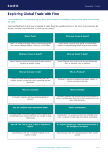 Geography trade flashcards class 4 core