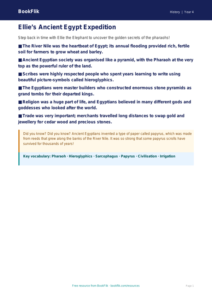 Free Ancient Egypt Poster | Class 4 | Social Studies / History | BookFlik