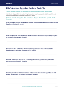 Free Ancient Egypt Template | Class 4 | Social Studies / History | BookFlik